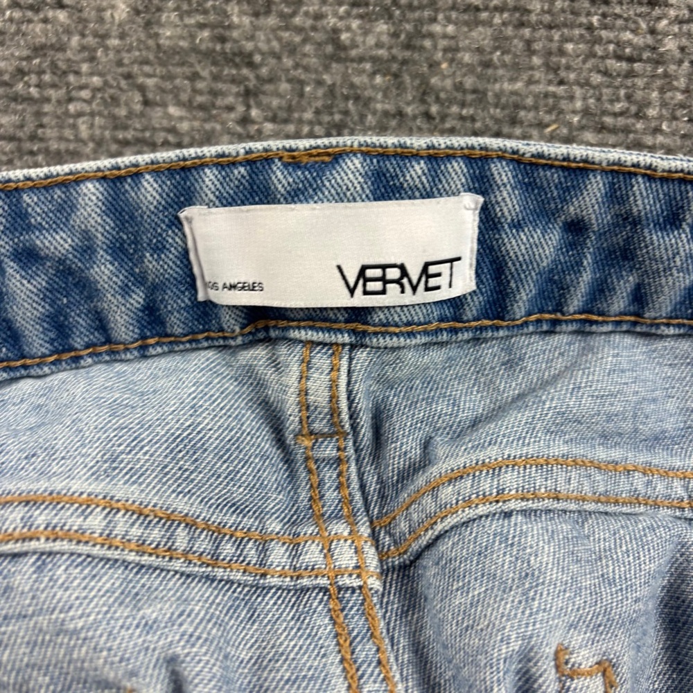 VERVET Women’s Distressed Denim Straight Leg Mom Jean size: 32 - Picture 8 of 9
